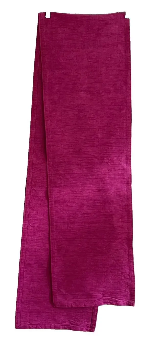 Crate & Barrel Lamont Table Runner Raspberry Pink 14 x 115 100% Cotton